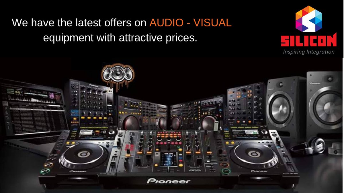 siliconsecures's tweet image. We have the latest offers on AUDIO - VISUAL equipment at attractive prices.

#AV_Services #installed_sound #Audio_video_Integration
#networked_audio

Call us : 080-48907222
E-Mail us : silicon@siliconind.com