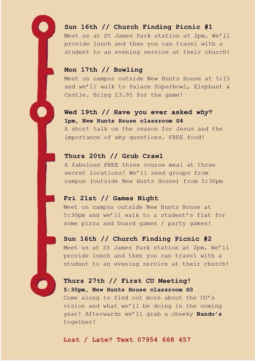 GuysCU's tweet image. O N E  W E E K  till freshers! Super excited to meet you all. Lost or late? Contact us on 07954668457 #freshers #kclsufreshers #kclcu #guyscampus