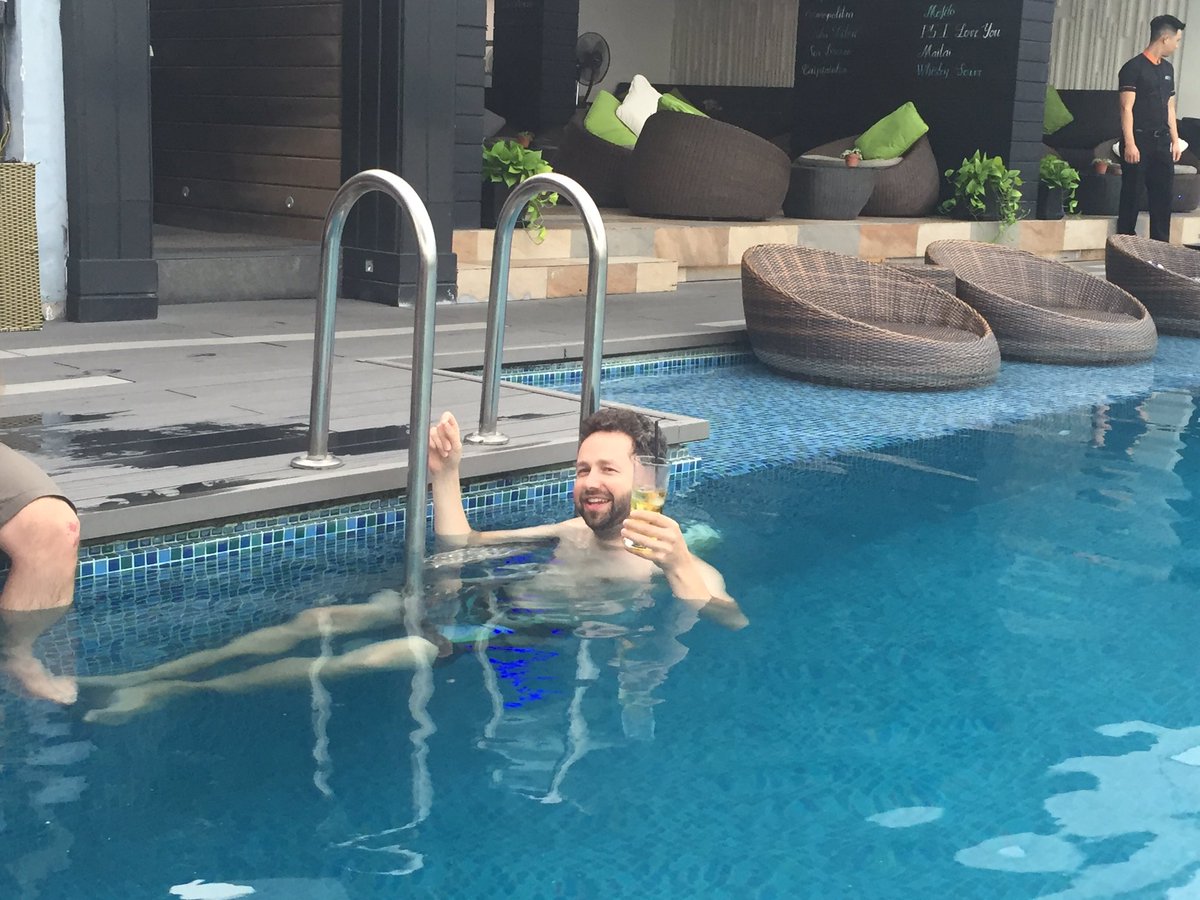 Rooftop pool chilling @CAEP_TheChase #jstrings #dude #sweet