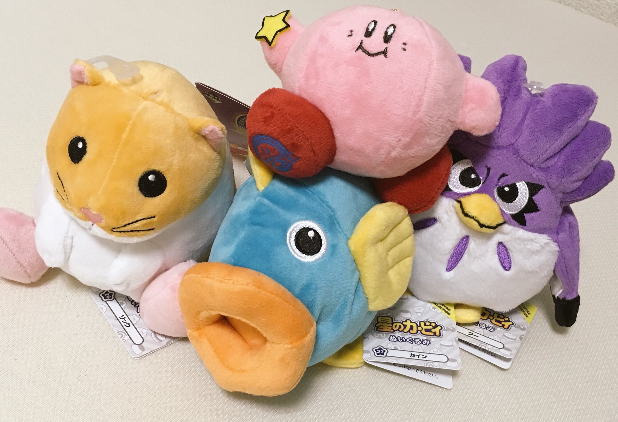 カービィ ぬいぐるみ 3種セット リック クー カイン 三英貿易から『星