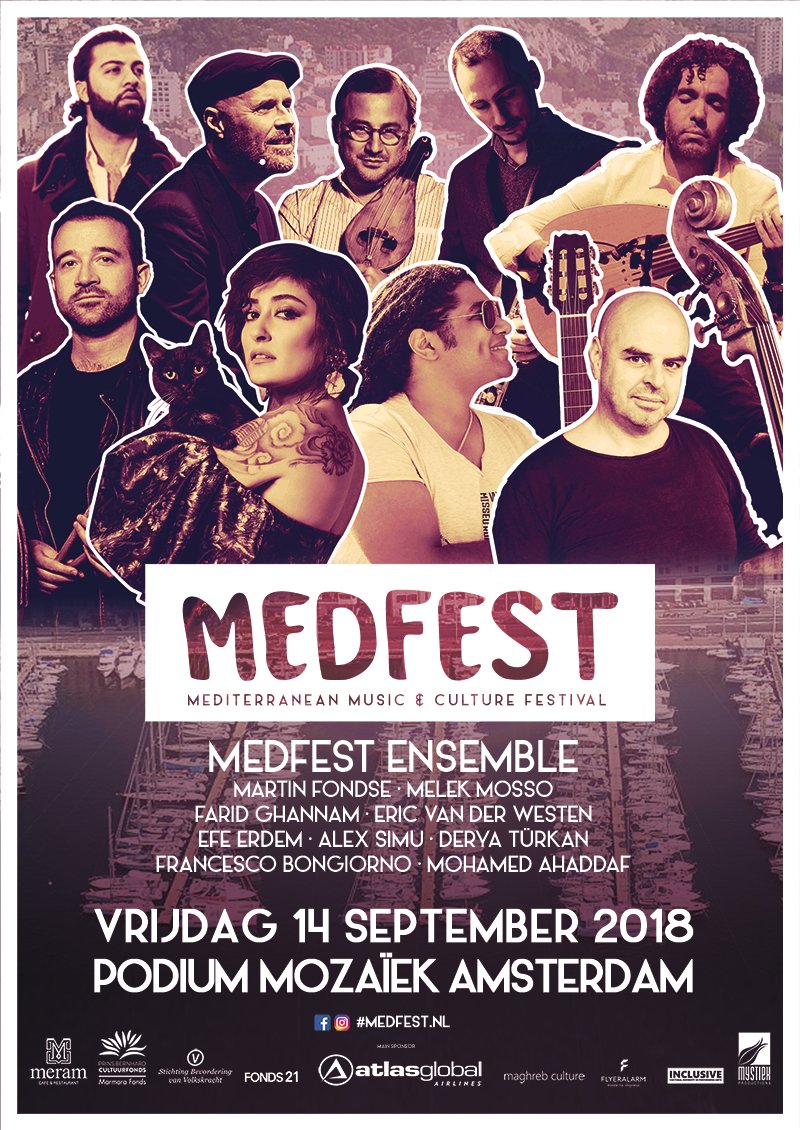 A.s. vrijdag 14 september Melek Mosso, Derya Turkan, Efe Erdem, Farid Ghannam, Martin Fondse, Eric van der Westen, Alex Simu, Francesco Bongiorno, Mohamed Ahaddaf gaan het dak eraf spelen in Podium Mozaiek, wees erbij! Tickets en info: podiummozaiek.nl/programma/gast…