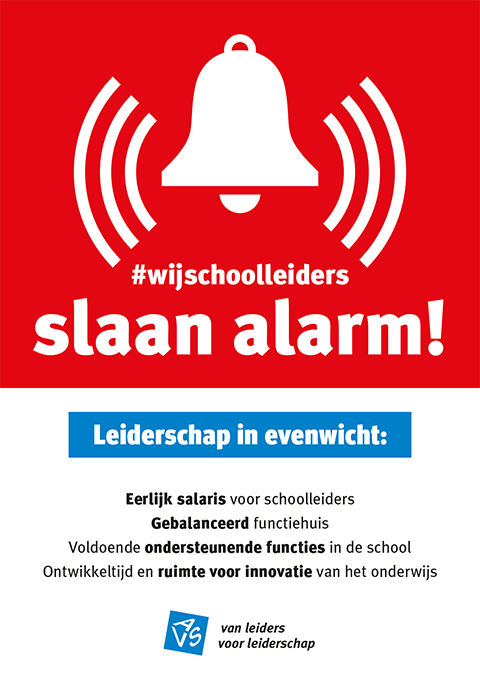 #wijschoolleiders slaan alarm! Bent u er klaar voor? Stuur morgen de actiefoto van de ontruimingsoefening (9.00 uur)  op uw school naar: actie@avs.nl en/of deel de actiefoto’s op Twitter met gebruik van #wijschoolleiders en/of <a href="/schoolleider/">AVS</a>, <a href="/arieslob/">Arie Slob</a>