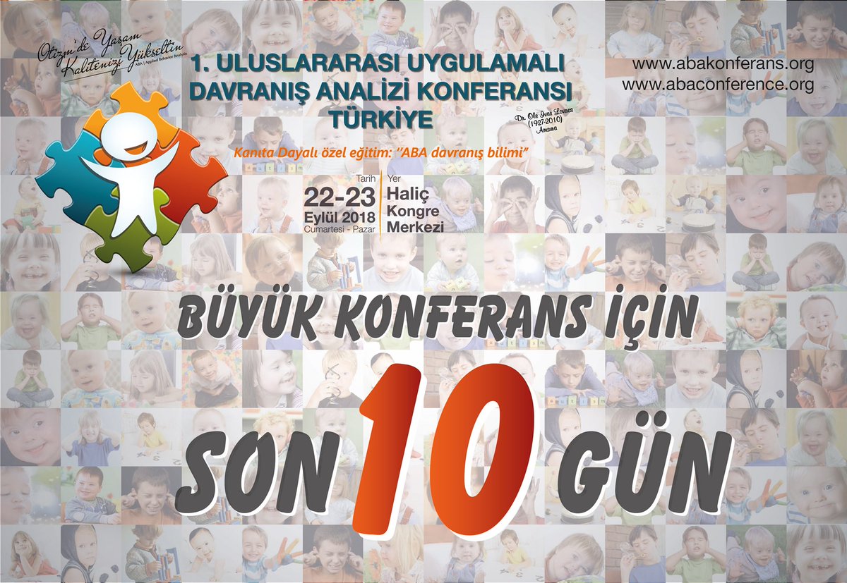 SON 10 GÜN! Algı Özel Eğitim Özel Çocuklar Eğitim ve Dayanışma Derneği <a href="/slmparlak/">Selim Parlak</a>  <a href="/parinyk/">parin yakupyan 🐞</a> <a href="/DulgerMevlut/">Mevlüt DÜLGER</a>  #otizm #autism #aba #abakonferansı #bcba #abaterapi #bcab #davranışterapisti #algı #zihinkuramı #udakot #ulusaldavranışanalizikonferansı #oced #halickongremerkezi