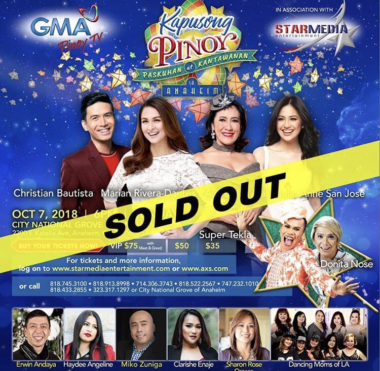 GMA Pinoy TV on Twitter "Good news! Sold out na po ang tickets para sa