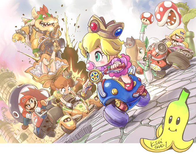 クッパ姫ではないし再掲の再掲ですが、どさくさにまぎれてビッグウェーブに乗ったつもりにならせてください。
#マリオカート #ピーチ姫 