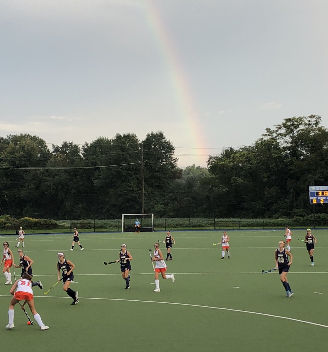 PvViking's tweet photo. Field Hockey started play under a rainbow and ended in the fog and with a 3-1 Viking victory over Spring-Ford! https://t.co/54A82Plpc5