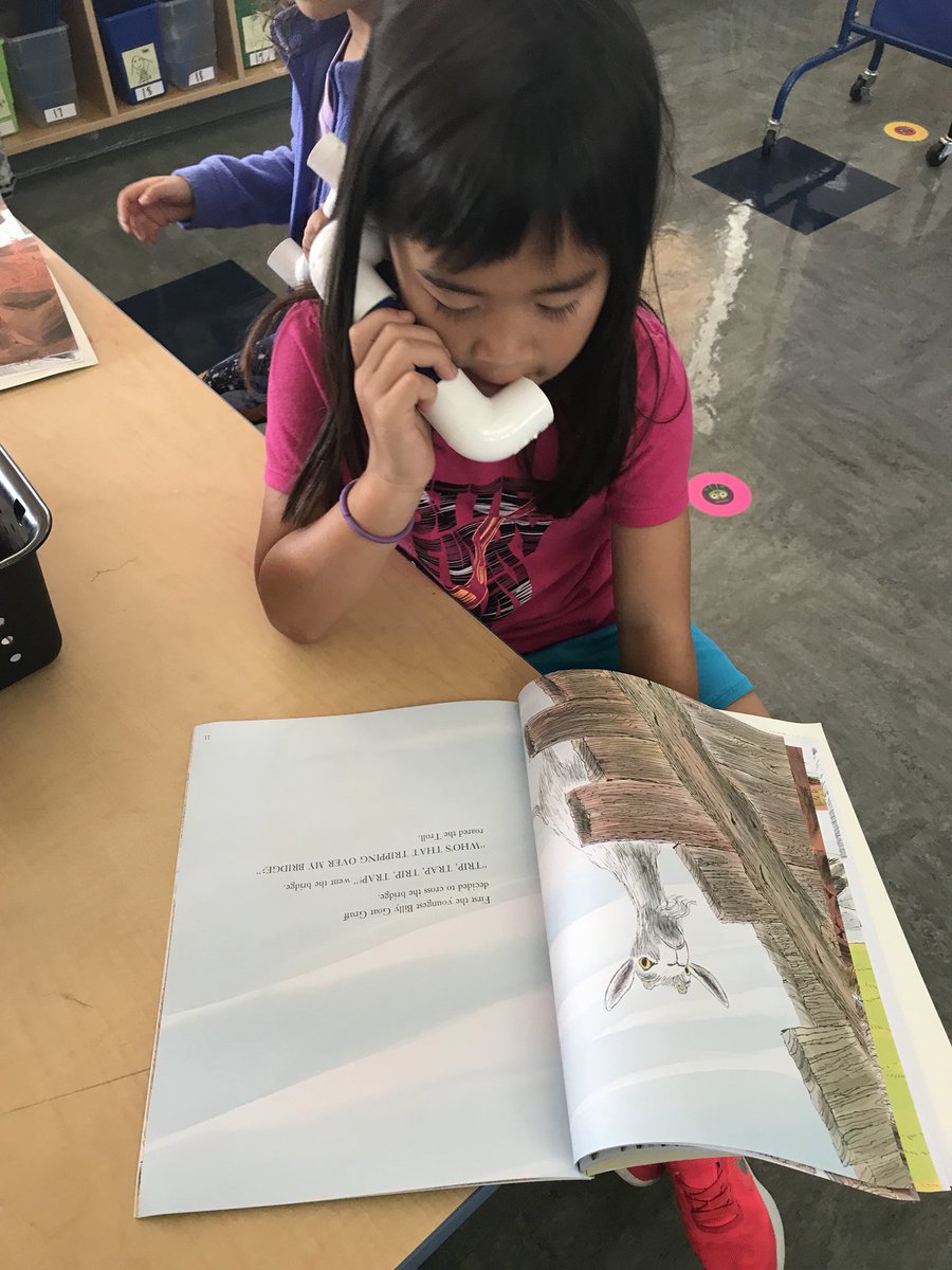 MissKimsKinders's tweet photo. Readers used whisper phones to read our old favorite storybooks. We love our reading tools. Ask your K about whisper phones today. #PrivateReading #WhisperPhones #TCRWP @lasdk8 @OakPrincipal @MissDugansKs https://t.co/8EbvRuCTRS