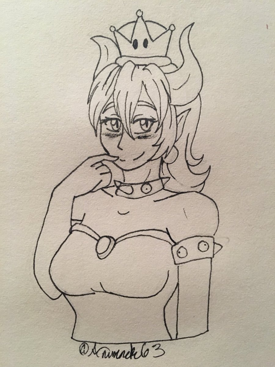 animeneko63's tweet photo. Doodle if #bowette #Bowserette I love all the fan art I’ve seen of her XD I just had to draw her at lease once! https://t.co/jQR05HRhDt