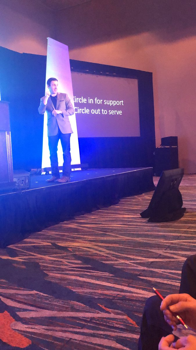 KaylaRoof's tweet photo. @MarkRockefeller “Circle in for support. Circle out to serve.” #micorlando https://t.co/iQD1qsOPAP