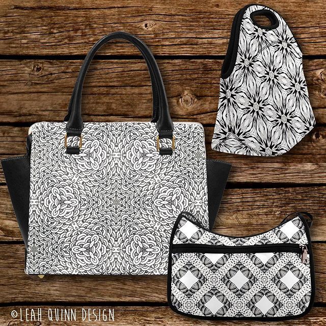 LeahQuinnDesign's tweet photo. Fun black and white patterns on new bags for today’s new treats and for #ss19 for a #monochromatic look.
.
.
.
.
.
#thecolourgangmonochrome #thecolourgang #leahquinndesign #artbyleahquinn #bagsforsale #baglovers #baglove #blackandwhite #blackandwhitestyl… https://t.co/4bzs28w8Tg https://t.co/pFzi1bt5sb