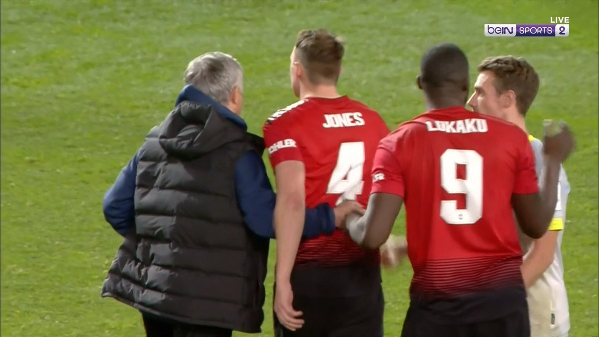 StanSportFC's tweet photo. Has the Master been dethroned by his former pupil?

Jose Mourinho consoles Phil Jones whose penalty was saved as Frank Lampard congratulates his winning side.

#MNUDER #DerbyCounty #ManchesterUnited #LeagueCup https://t.co/ETESqUfVlu