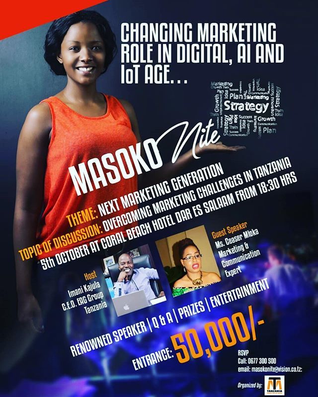 Vision847's tweet image. Tanzania Marketing Network mark the dates 5th October,2018 #networking #marketing #business