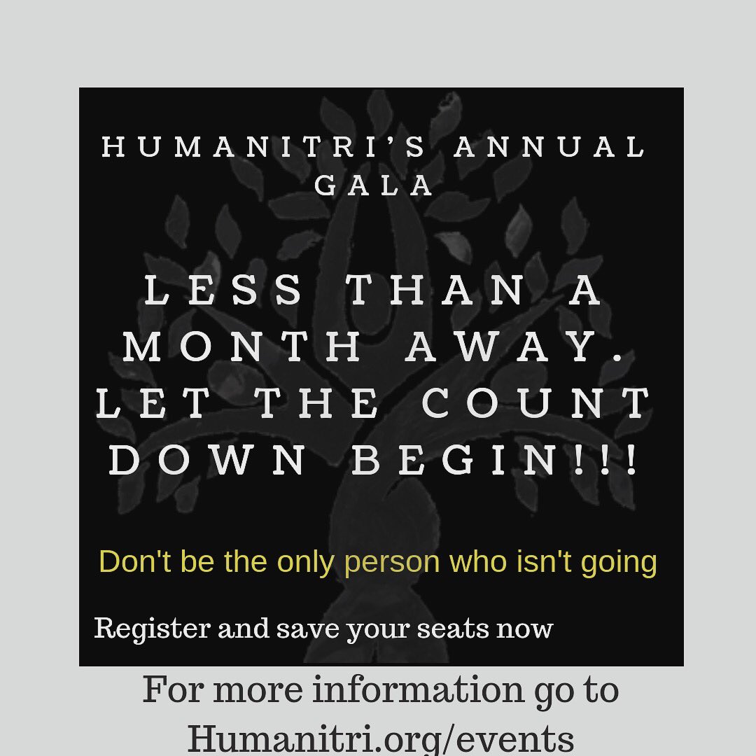 Humanitri's tweet image. Humanitri is so excited, our Gala is less than a month away. It’s not too late to register. To register/for more info please go to:  humanitri.org/events