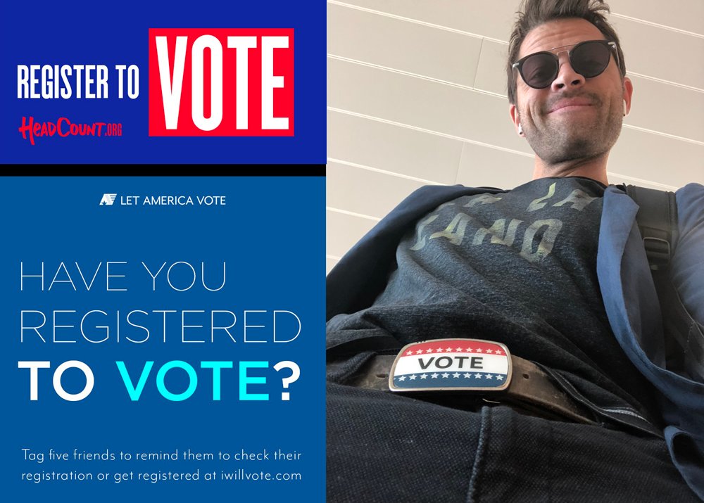 It's #NationalVoterRegistrationDay! Clinical studies prove that voters are 87% sexier than other people. Are you registered? 

Find out: vote.org 
Then, take my pledge to vote: actionsprout.io/6146F5