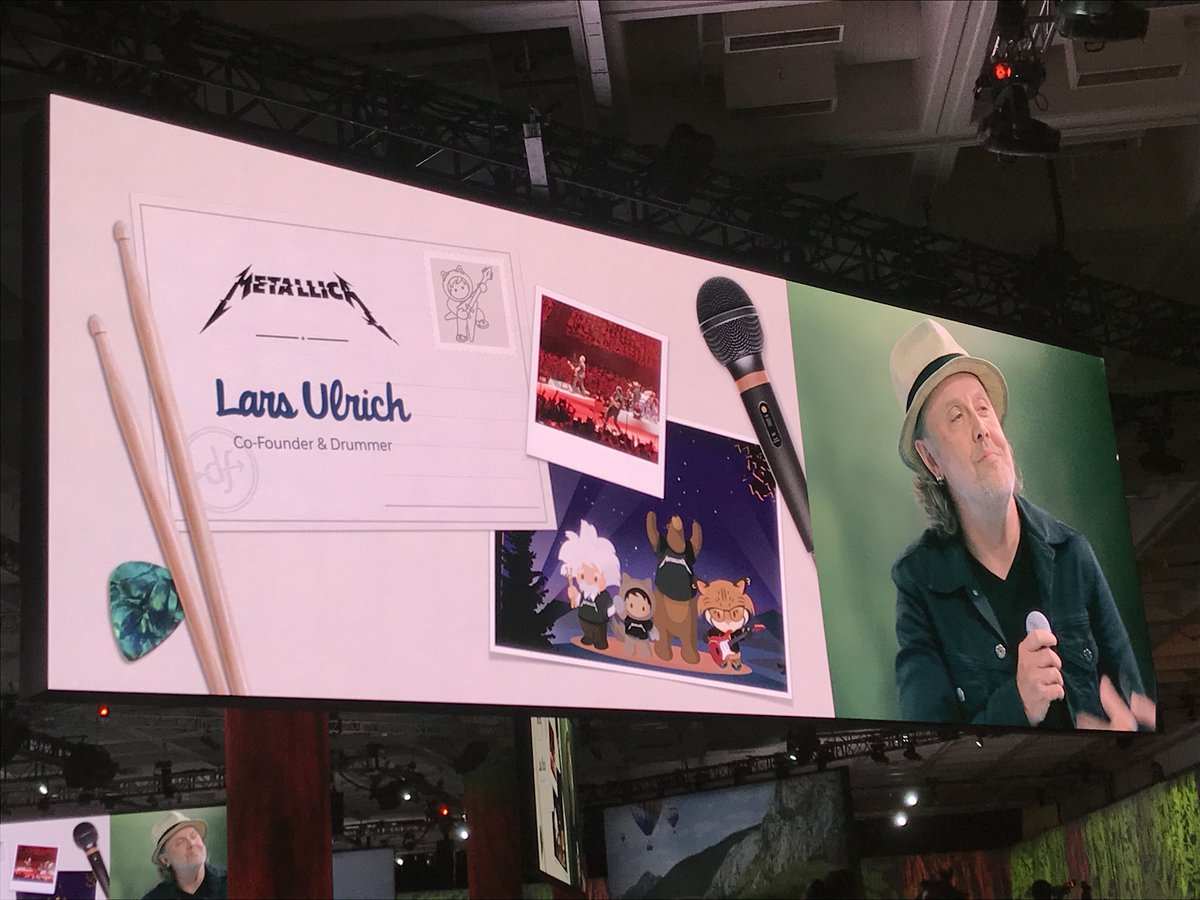 VCugniere's tweet photo. Live from #Dreamforce18 #Metallica https://t.co/hmg59vIxJ3