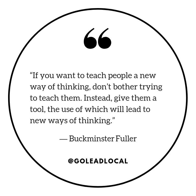 goleadlocal's tweet photo. Feeling this in big ways lately. In a system, we control our interactions and the processes we put in place. How are those helping us think and act differently? #learnbydoing #leadlocal https://t.co/weBBokcspg