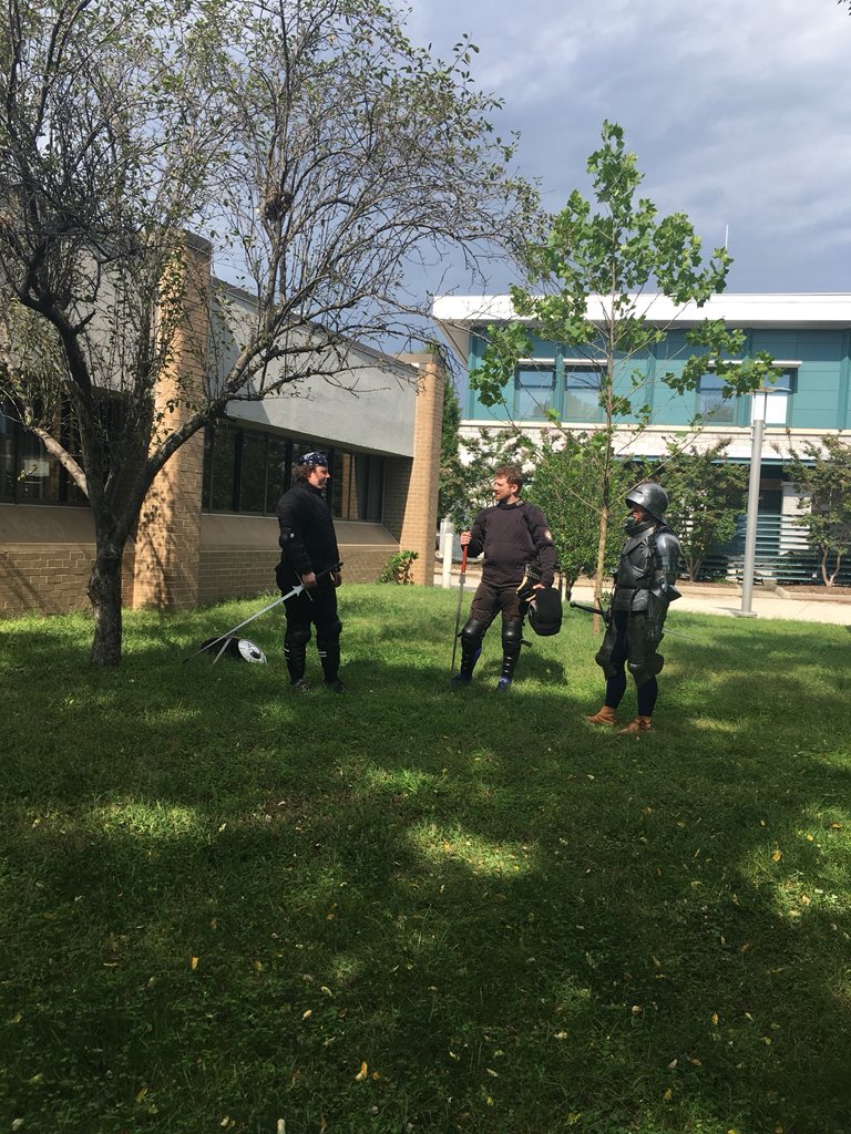 APLbrit's tweet photo. Did we mention that @CapitalKDF had swords that were bigger than the librarians? #libraryouttakes https://t.co/8OOacDU4pY