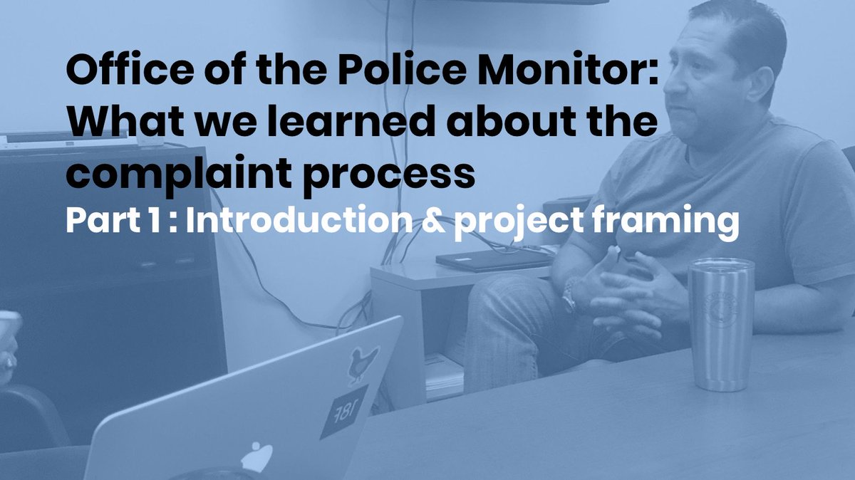 Find out what we've been up to with <a href="/austintexasgov/">City of Austin</a> Office of the Police Monitor and what we learned about their complaint process. Read the first of our 4-part series now bit.ly/2OSlVr1