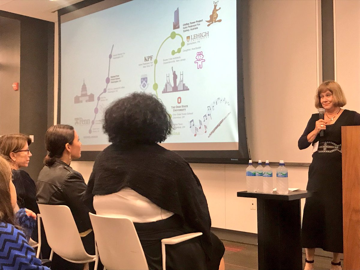 HDarchitectural's tweet photo. Tonight’s first speaker Yolanda Cole of @HickokCole is @AIAWIELD, sharing her journey navigating the #architecture field to become senior principal + owner of a large DC-based firm. She says take the risk - “if it’s both terrifying and amazing, you should do it.” #JustDoIt #WIELD https://t.co/kU3aTI0H0U
