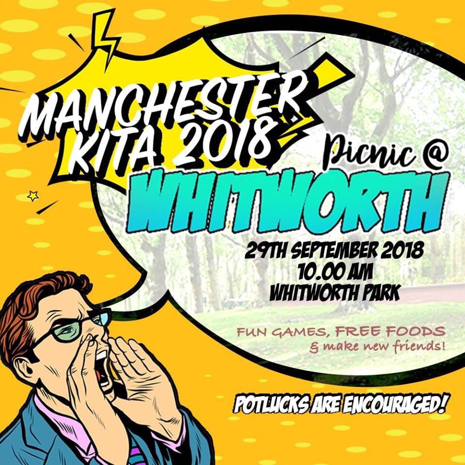 kusmaofficial's tweet photo. Hello 👋🏻 The annual Manchester Kita 🇲🇾 is back!! This is the perfect opportunity for freshers to socialize with new friends while enjoying free foods and also get involved with fun games!! Don’t miss this great opportunity! See you this Saturday, 10 am at Whitworth Park 🙈🙉 https://t.co/lew6vsXsgY