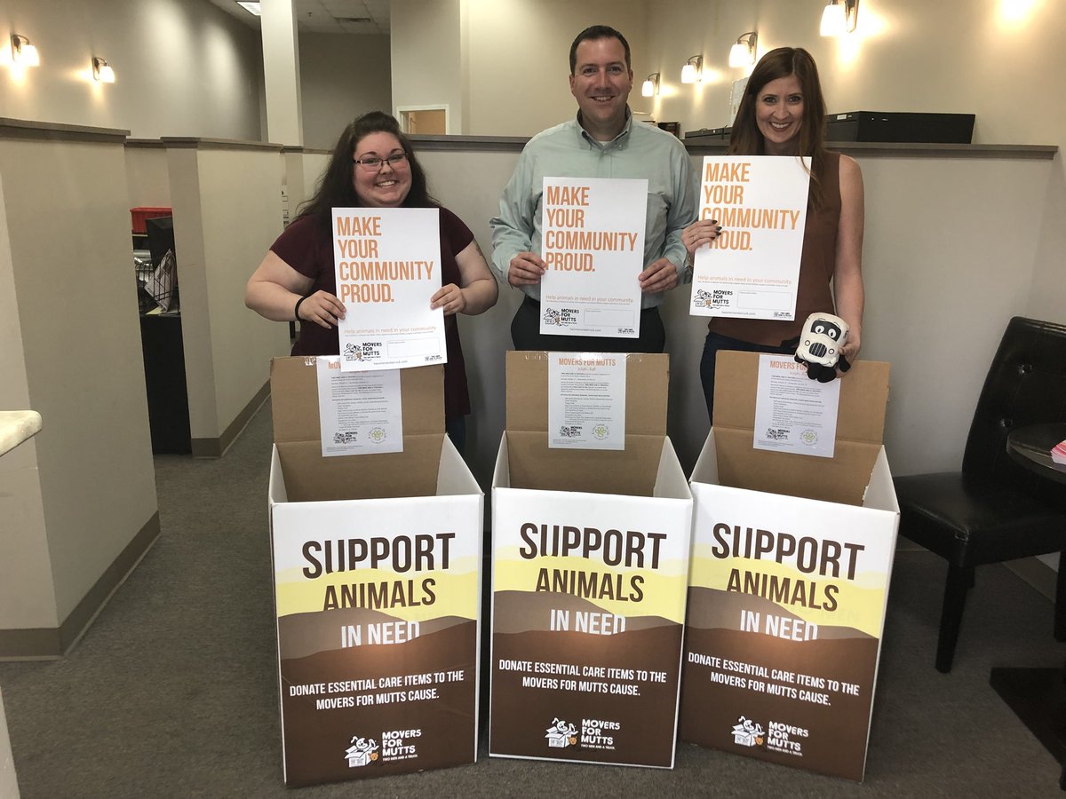 A successful first day of #MoversForMutts box deliveries! 
You’ll be able to drop off donations for <a href="/anewleash/">A New Leash on Life</a> at: Pet Wants HSV,
<a href="/StraightToAle/">Straight To Ale</a>, <a href="/BBBNorthAlabama/">BBB of North Alabama</a> 
U-LOCK-IT STORAGE, Bridge Street,
<a href="/Campus805/">Campus No. 805</a> - The Stone Center, @MadisonCityCoC #MoversWhoCare #Animalsinneed