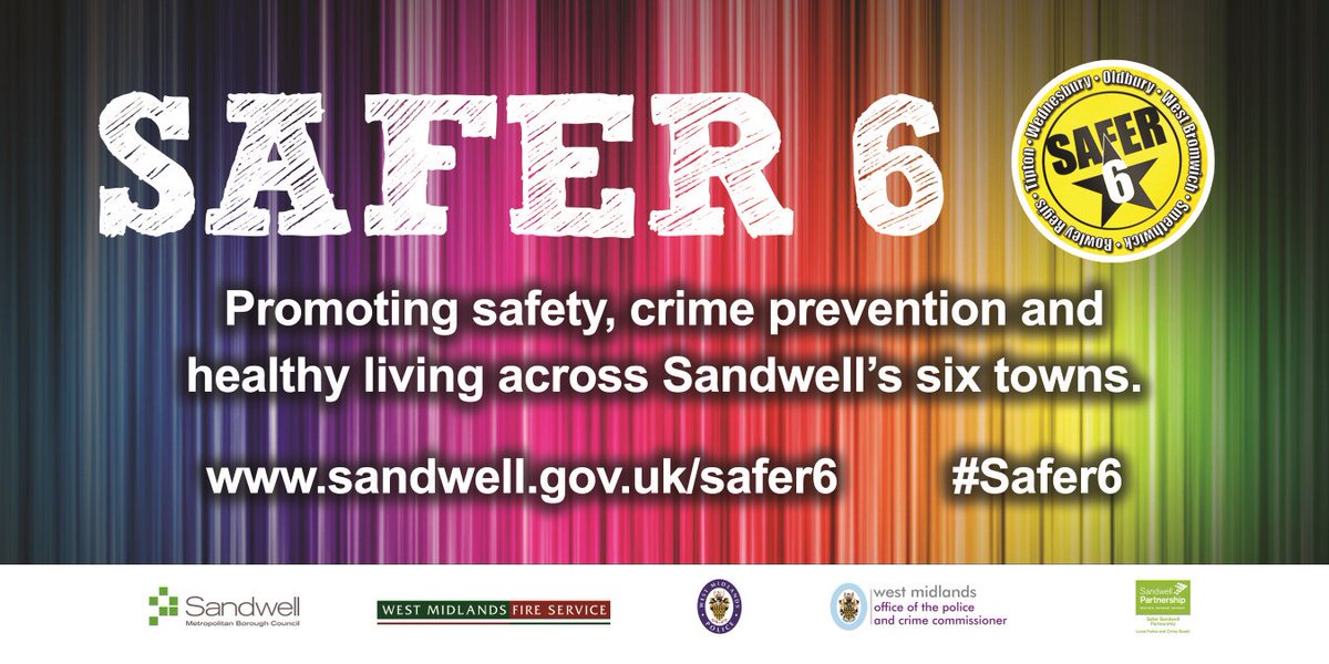 #sandwell councils autumn #Safer6 campaign gets under way with a free family fun day at Haden Cross Communty Fire Station, Cradley Heath, on Sat 29 Sep.10am-3pm to watch live rescue demonstrations, explore fire engines, enjoy entertainment and get safety &amp; crime prevention advice