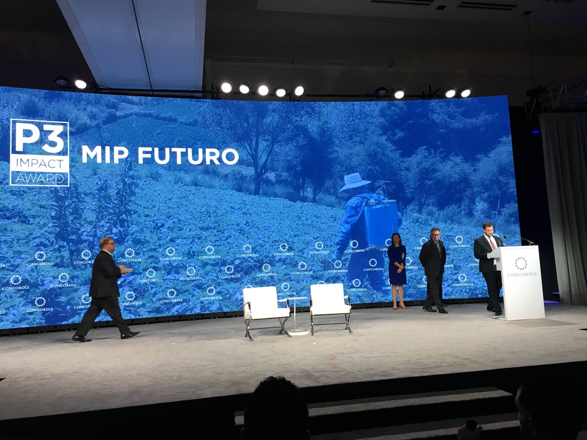 The #P3Impact Audience Choice Award goes to: @MIPFuturo, a partnership providing smallholder farmers in Guatemala access to pesticide alternatives! @FTF_PI, @popyan_gt, <a href="/Fintrac/">Fintrac</a>