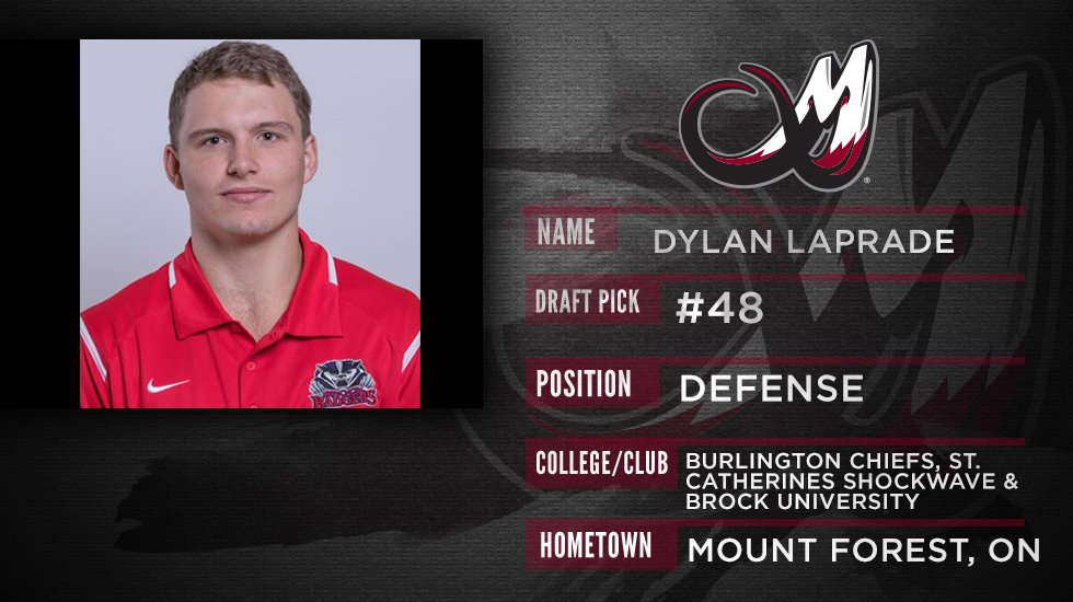 MammothLax's tweet photo. With the 48th overall pick the Colorado Mammoth select Dylan Laprade! 

#NLLDraft18 #TuskUp https://t.co/S22Ky9pGbR