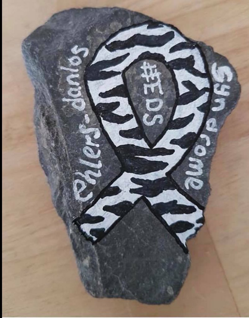 Some of the rocks that have been painted and hidden for us recently #EDSAwareness
