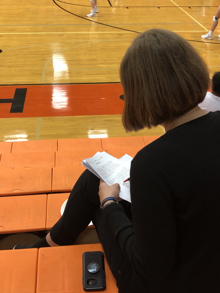 CCMS42240's tweet photo. Ms. Huff supporting our Lady Colonel Volleyball team while also grading papers! Teachers work is never done!!
#gocolonels https://t.co/3lbkxduAHE
