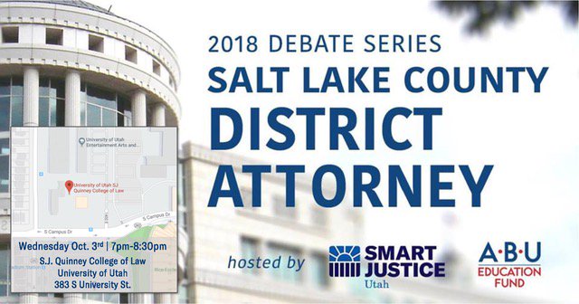 #SaltLakeCounty, we look forward to seeing you next week at the #SLCo District Attorney Debate with candidates @SimGillDA and @NathanEvershed! Event details here: facebook.com/events/6841051… #smartjustice #utpol #utleg @sltrib @DeseretNews @betterutah