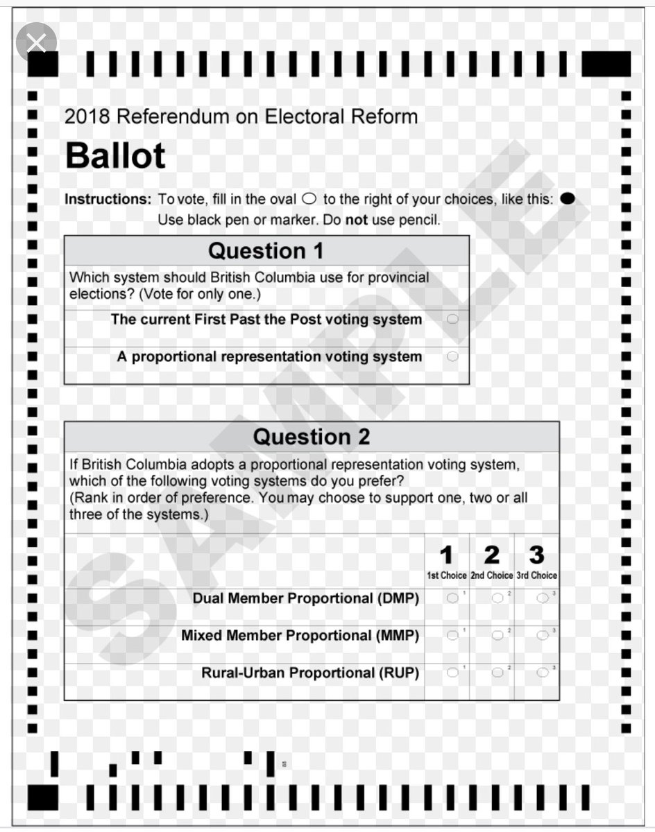 shirleybond's tweet image. Remember when @jjhorgan promised that the question in the PR referendum would be a simple yes or no question? Well here's what the ballot looks like - #brokenpromise #NDPfail #PropRep