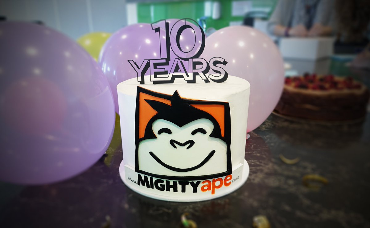 Hari huritau ki a mātou! 🎂 Happy birthday to us! 🍰

We celebrated Mighty Ape's 10th birthday this morning with loads of delicious cakes and snacks! 😊