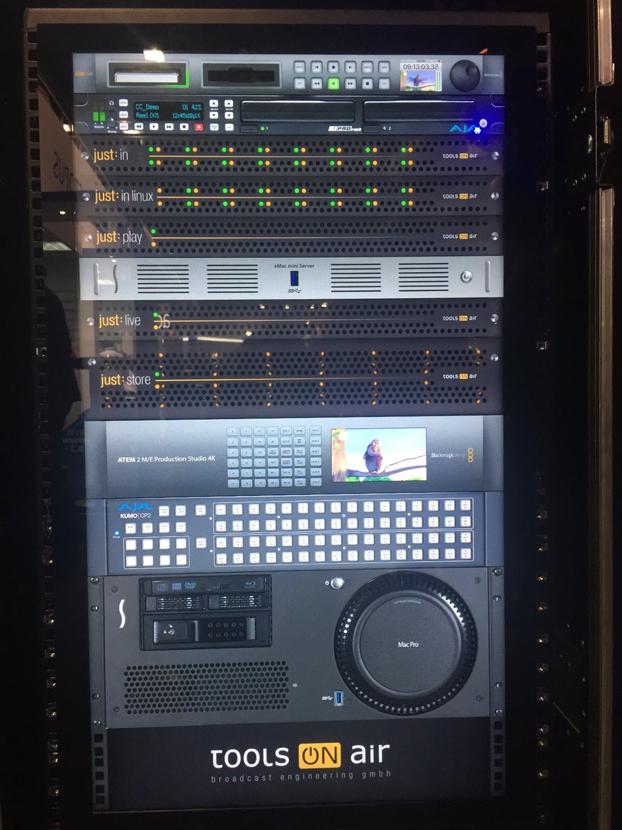 SonnetTech's tweet image. Now this is the ultimate Mac Rackmount Solution. Have a look at PCIe Thunderbolt Expansion Systems the xMac Mini Server and the xMac Pro Server in this virtual @ToolsOnAir setup.