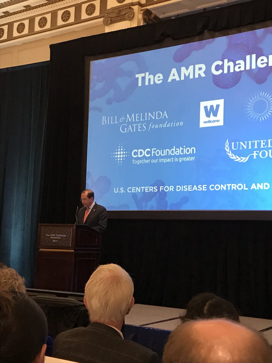 jessesevcik's tweet photo. Sec. Azar formally launching the #AMRChallenge @SecAzar https://t.co/GXQ21pvbER