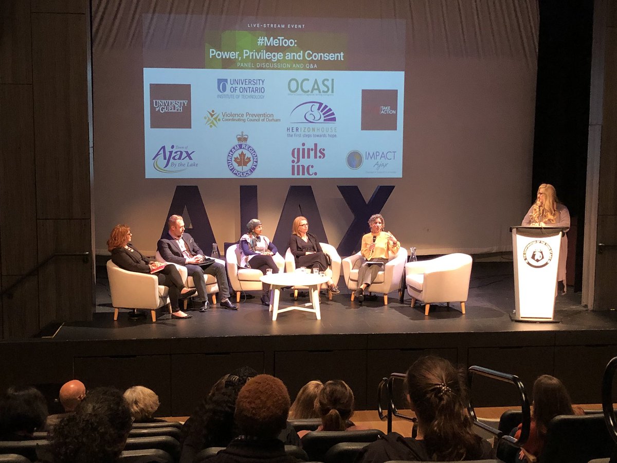 Powerful conversation on #MeToo and the challenges of reporting sexual assault, the reality of rape culture and the myths around gender equality. 
#MeToo movement did what the law could not. #DiversityAjax #InConvoAjax <a href="/TownOfAjax/">Town of Ajax</a>