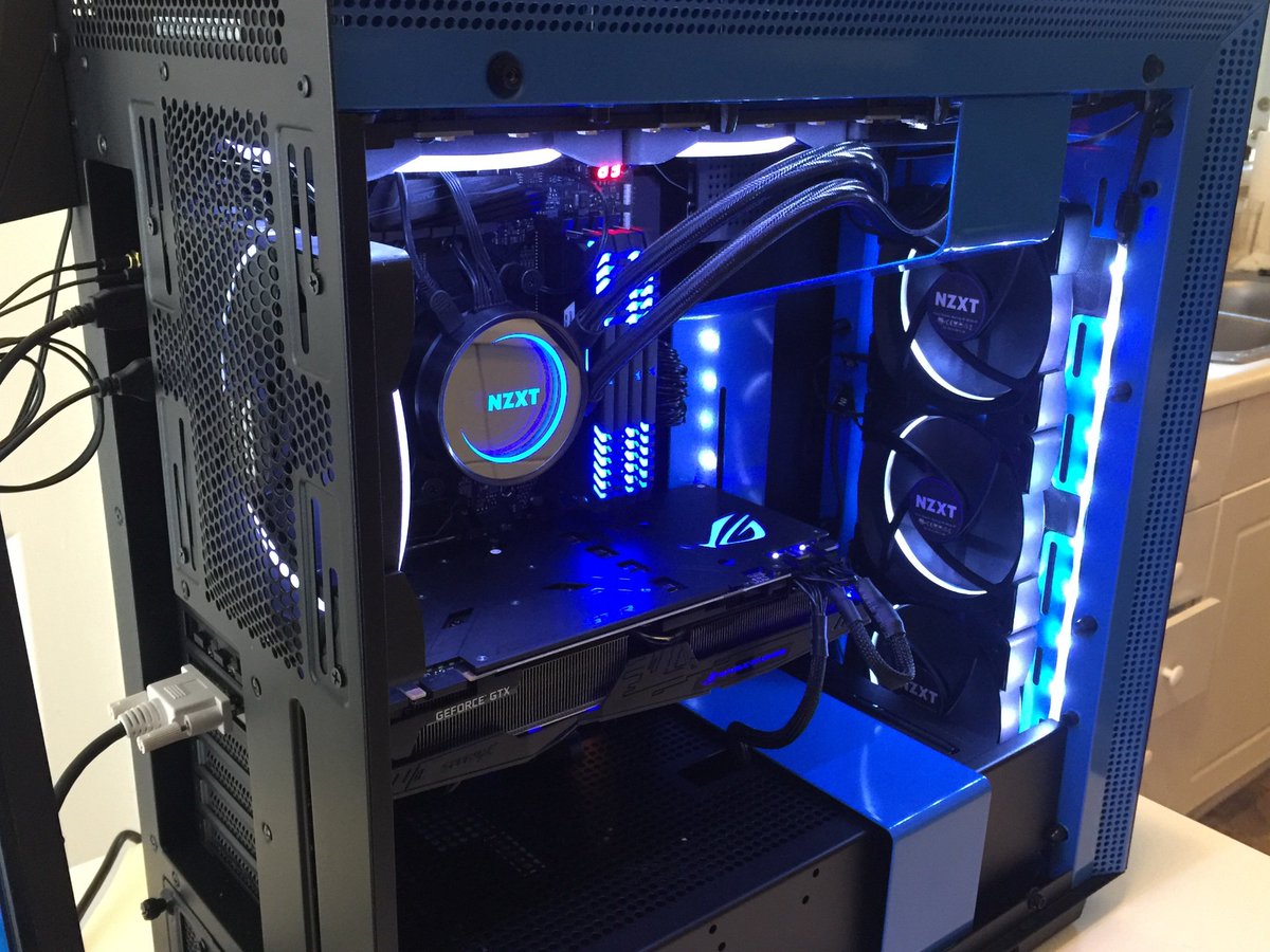 Chris Russell A Twitter Pimpmypc Bitwitkyle Carolina Panthers Inspired Ryzen Build Amd Ryzen 2700x Cpu Asus Rog Crosshair Hero Vii Wifi Mobo 64gb Corsair Vengeance Rgb Asus Rog Strix 1080ti Nzxt H700i