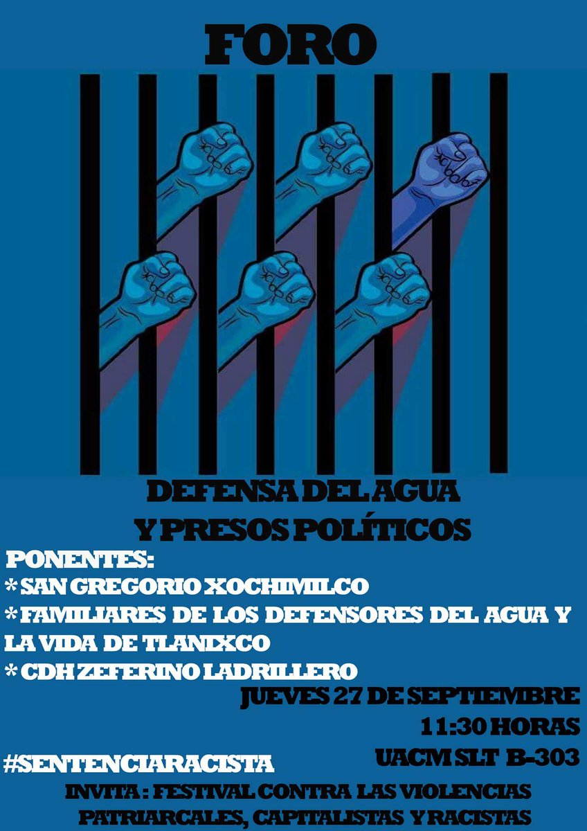 Existen 5 compañeros y una compañera indígenas de San Pedro Tlanixco,  quienes están en la cárcel por defender su derecho al agua y a través de una sentencia racista fueron condenados a 50 años de prisión.
Unámonos a la campaña para exigir su pronta liberación