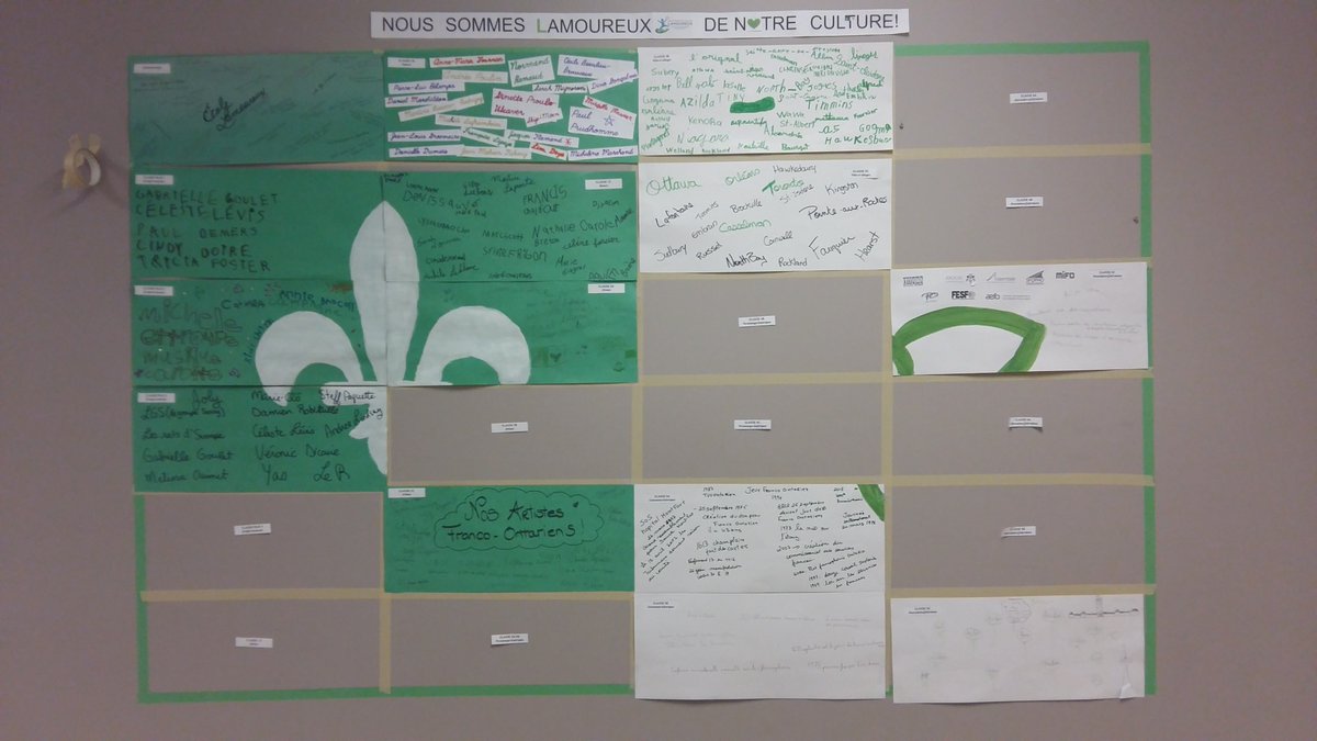 Nous recréons notre beau drapeau classe par classe, un morceau à la fois! 💚Idée tirée d'un super guide de <a href="/laFESFO/">FESFO</a> :  fesfo.ca/wp-content/upl…💡