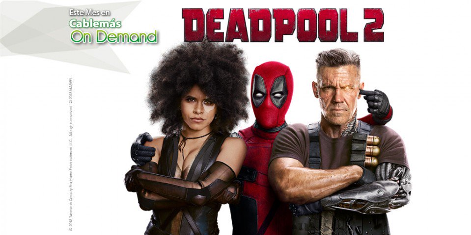 No es ningún héroe, no tiene modales y su nombre rima con 'muy cool'. ¡Renta ahora 'Deadpool 2' en Cablemás On Demand. https://t.co/XWI4MnpXix