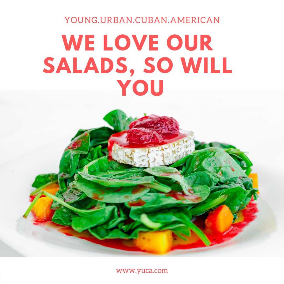 Great salads, yes we serve some amazing ones. Tuesday evening and we are open late night. 

Located in the Official Cuban Corner of Miami Beach on Lincoln Road

#salads #yucamiami #tasty #tuesday #cubanfood #lincolnroad #foodie