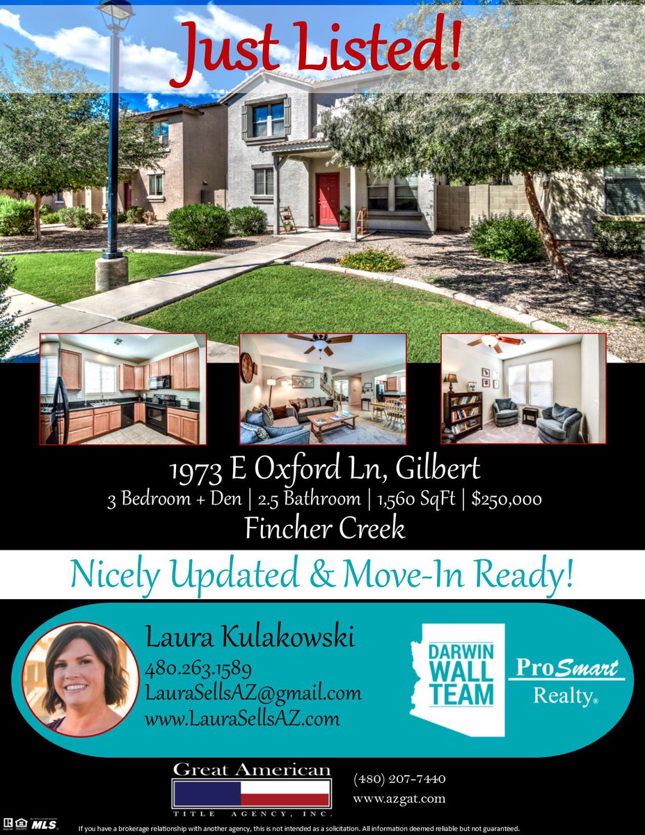 Just listed in Gilbert! This neighborhood goes fast! Call me for a private showing. #LauraSellsAZ #dwteam #gilberthomesforsale #santanmall