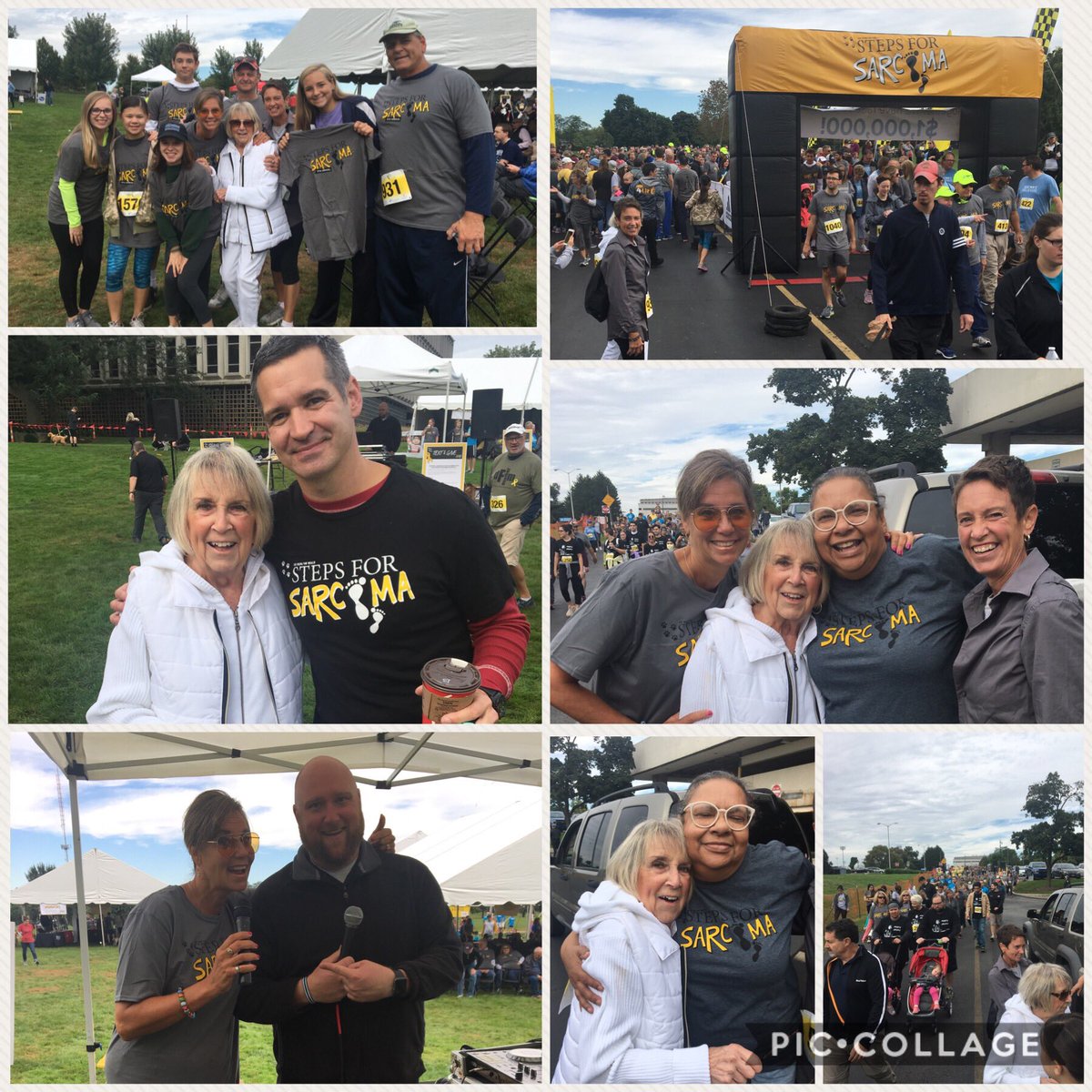 mdrayer1's tweet image. In the last nine years, #StepsForSarcoma has raised one million dollars! Great for my mom, and other survivors to hear! Outstanding event again this year!! So honored to MC and hang with my family supporting my mom when she crossed that finish last be!