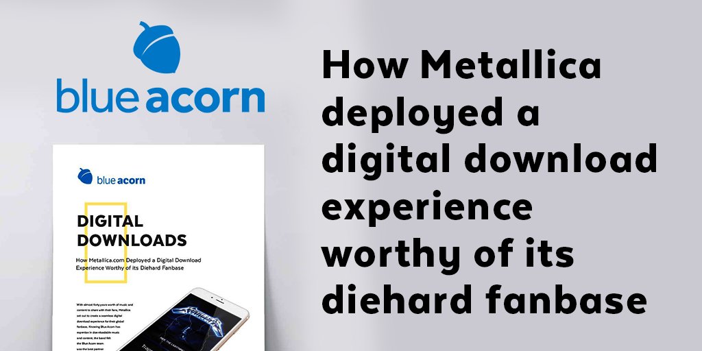 blueacornici's tweet image. With almost forty years worth of music and content to share with their fans, Metallica set out to create a seamless digital  download experience for their global fanbase: bit.ly/2p1RC5T