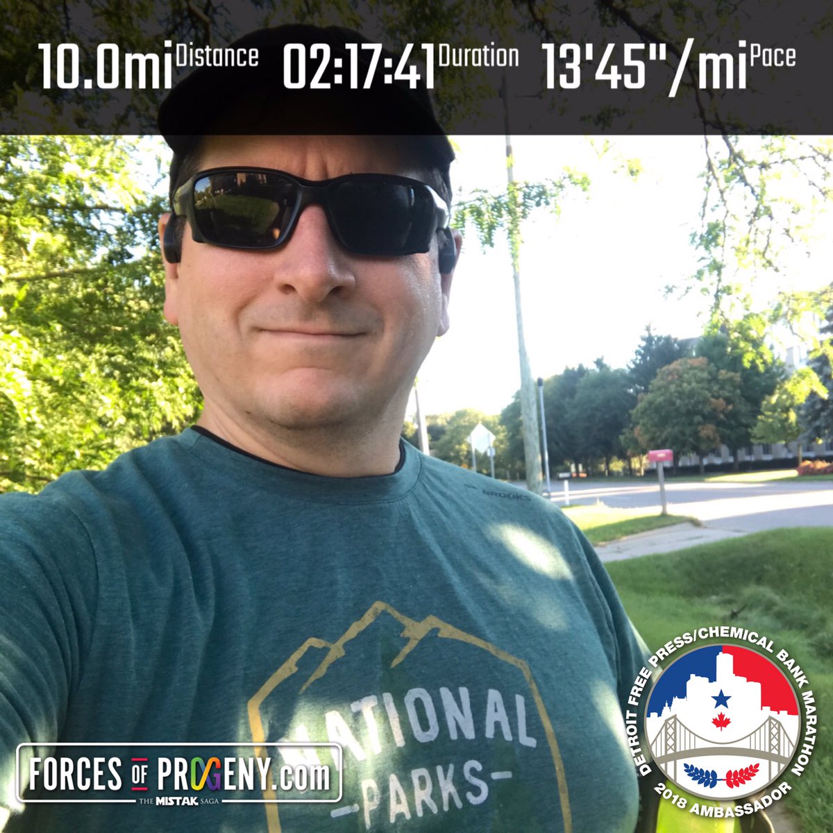 ForcesOfProgeny's tweet photo. If I were to judge today's run by a new metric I just developed (after run old guy noises per hour) it would qualify as a PR.
Ouch! Groan! Ow!
Distance: 10mi
Duration: 2:17:41
Pace: 13:45/hr
#FreepMarathon Ambassador
#FreepHalf Training https://t.co/mhAomqGIYF