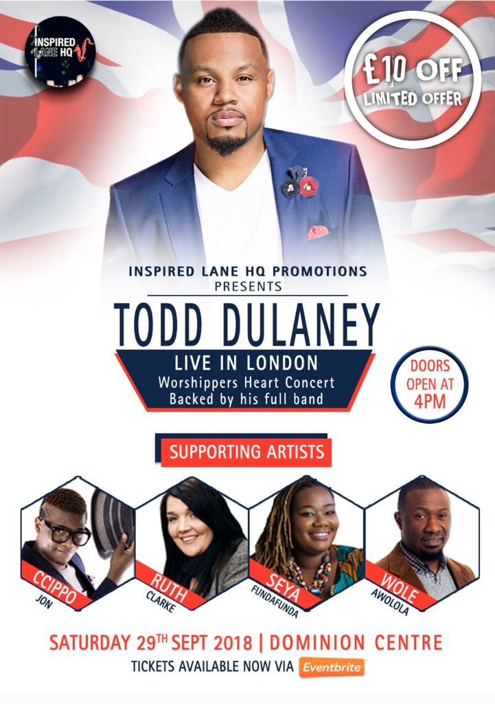 Less than a week to go.... limited offer on tickets... 29th September 2018.  London is the place to be. You ready to worship to heart out for Jesus.  Be there...