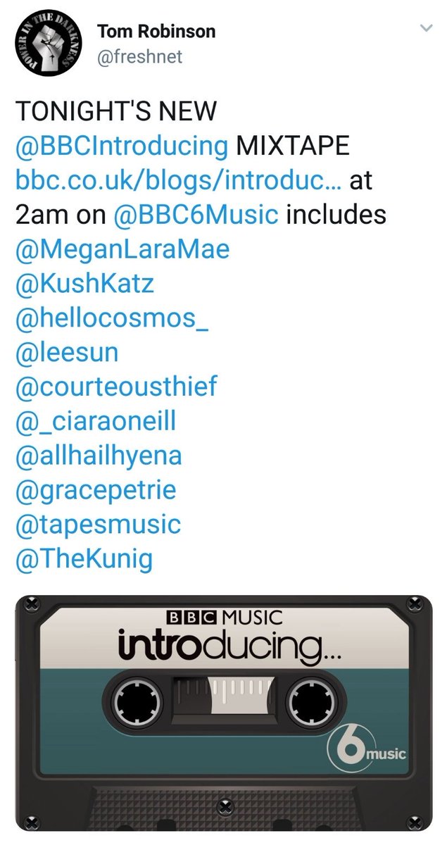 We're dead excited like to be on @BBC6Music with Tombinson toneyt! @bbcintroducing #bbcintroducingmixtape from 2am so tune in. Especially if you're in Americana! @freshnet 

Listen here: bbc.co.uk/6music