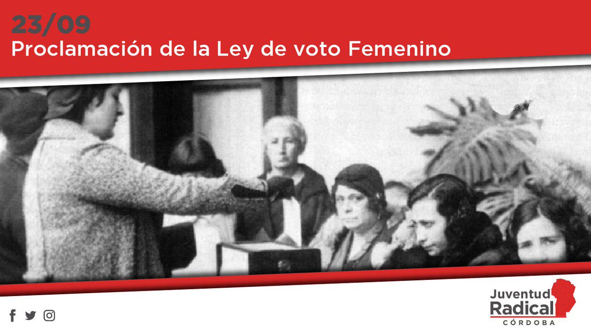 jr_cba's tweet photo. UN PASO A LA IGUALDAD
Después de años de lucha en 1947, se proclamaba uno de los Derechos más importantes para las mujeres argentinas! ✊🏼 
Hoy en día debemos seguir conquistando espacios para una sociedad más igualitaria. https://t.co/OLpQ955Dl0