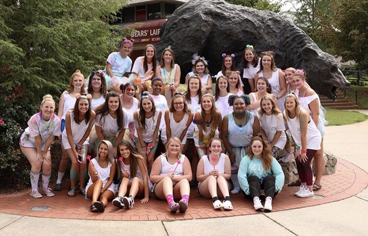 NCZTA's tweet image. Sunday sister spotlight: the ladies of @LRZTA on a colorful recruitment! Welcome to @ztafraternity new members! 👑❤️ #nczta #sistersunday #zta