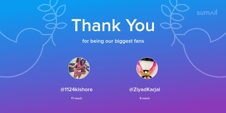 Our biggest fans this week: <a href="/1124kishore/">Lauren</a>, <a href="/ZiyadKarjal/">Crystal</a>. Thank you! via sumall.com/thankyou?utm_s…